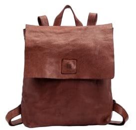 Biba Tasche für Damen aus echtem Leder, Rucksack Heritage Boston BT9, Langen Griff, Klappverschluss, Echtes Rindsleder, Lederfarbe