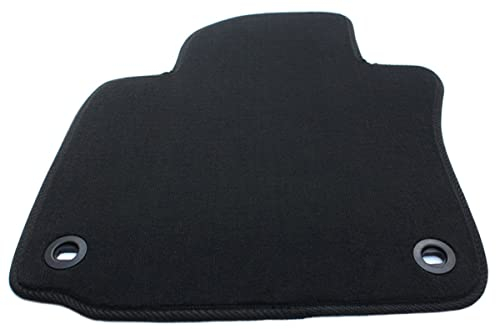 kfz-premiumteile24 Fußmatte Kompatibel mit Golf 5 6 (1K 5K) Jetta Scirocco Fahrerseite Velours Automatte Premium Stoffmatten Schwarz