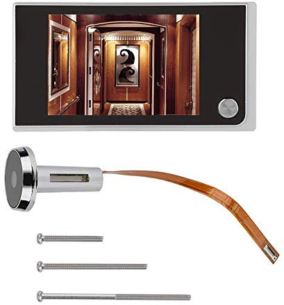 Cámara y monitor de puerta, Lcd digital de 3,5 pulgadas Visor de mirilla de 120 grados Monitoreo visual de fotos Cámara electrónica de ojo de gato, Monitor de entrada de puerta