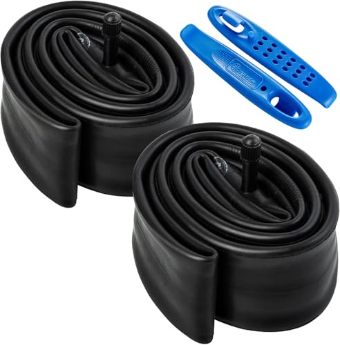 YunSCM 2PCS 57/62-622 28/29 Zoll Schlauch 28/29x2.125 28/29x2.25 28/29x2.30 28/29x2.35 28/29x2.40 AV32mm Valve Schrader, kompatibel 29 Zoll Fahrradschlauch/E-Fahrrad Schlauch 29x2.125/2.40