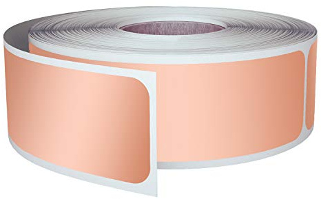 Royal Green Rectangle Labels, 3x1 Inches, Sticker Roll - 250 Pack | Rose Gold writable labels with permanent adhesive. Great for bins, boxes, inventory, shipping & organization.