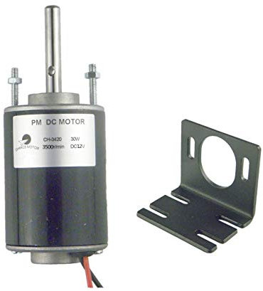 CHANCS Moteur électrique DC CH-3420 12V DC 3500RPM aimant permanent arbre commun avec support fixe pour scie circulaire