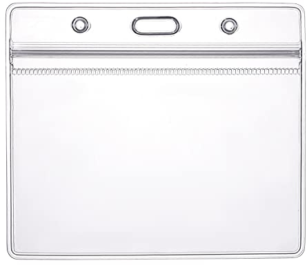 Ausweishülle ZIP Kartenhalter flexibel & wasserdicht horizontal für 1-2 Ausweise Karten Impfpass Namensschilder ID-Card Schutzhülle 0,80mm transparent