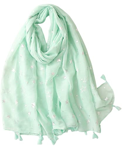 FAIRYGATE Schal Grün Damen Modischer Schal, weich, bequem, für Damen, zum Überziehen, Strand, Reisen, waschbar, schnell trocknend, Kopftuch für Frauen, grün, One size 58014