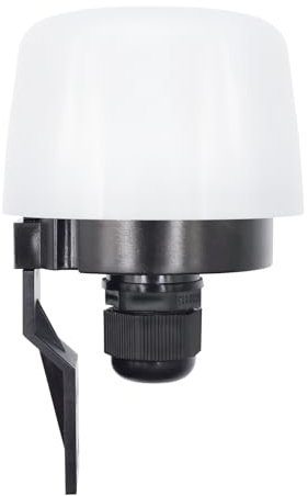 LED ATOMANT Packung mit 2 Dämmerungsmelder für den Außenbereich, Fotozelle, photoelektrischer Sensor Tag/Nacht, einstellbar, IP65 Regenschutz