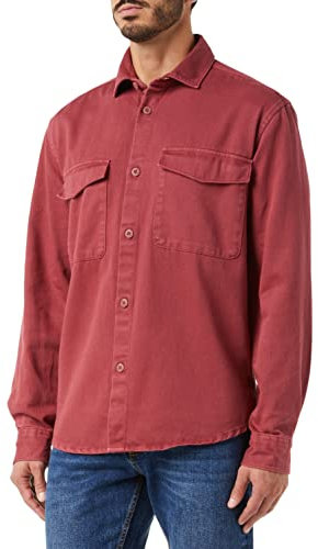 Springfield Surchemise Teinture sur vêtement Chemise, Rose, XS Homme