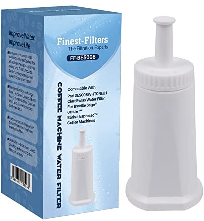 Finest Filters Water Filter for Breville Sage Coffee Machine Models SES 990/980/500/878/875/810/880/920, BES008 Softener for Water Barista Express Water Filters Barista pro Coffee Machines