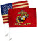 Drapeau de voiture US Marine Corps Semper Fi Vintage Drapeau américain Pack Bandera Para Carros Auto Décorations Petite bannière pour fenêtre Clip Pole Offica 32 cm x 48 cm