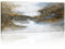 Mit Rahmen Großes Leinwandbilder Bilder Abstrakt Stream Gelb Grau bild auf leinwand Wandkunst Modern Wandbilder XXL Kunstdruck Deko für Wohnzimmer Schlafzimmer fertig zum Aufhängen 120x50cm