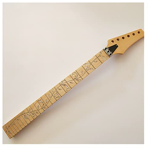 ZENGXUE Electric Guitar Neck Maple 24 Frets Electric Guitar Neck Part Maple Fingerboard Locking Nut Guitar Neck Replacement