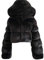 OnaiC Cappotto di pelliccia da donna, taglie forti, in pile, con cappuccio, in pelliccia sintetica, Nero , S