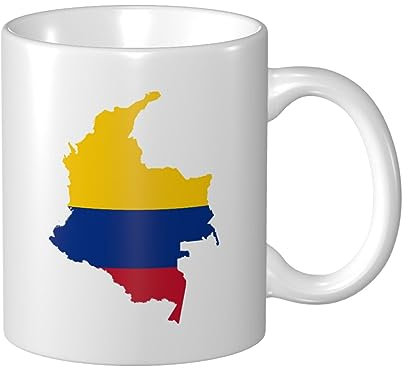 934 Taza Original 330Ml Bandera Mapa Colombia Tazas Mama Gracioso Taza Personalizada Decorativo Tazas De Café para Regalos, Padres, Mejor Amigo