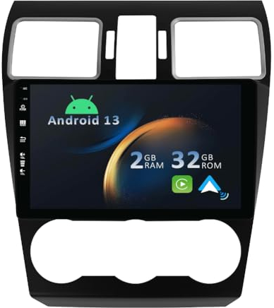 YUNTX Android 14 Autoradio für Subaru Forester/XV/WRX 2013-2018-[Integriertes CarPlay/Android Auto/GPS]-9”IPS 2.5D Touchscreen-mit Kamera-DAB/Lenkradsteuerung/MirrorLink/Bluetooth 5.0/WiFi/USB