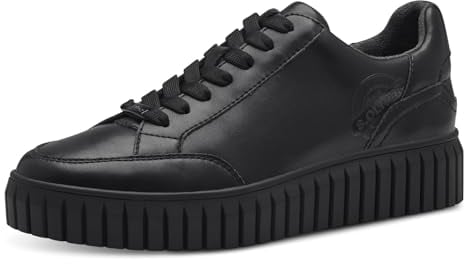 s.Oliver Damen Sneaker flach Low Top Vegan, Schwarz (Black), 39 EU