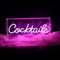 Standbares 3D-Neonschild Cocktails Stromversorgung über USB, LED-Cocktail Neonlicht, dekorative Bar Cheers Schilder für Bar Zuhause, Bar, Geburtstagsparty, Tischkunst-Dekoration, 30 x 15 x 4,3 cm