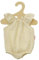 Heless 1412 - Puppenkleidung aus Musselin, 100 Prozent Bio-Baumwolle, Body mit Rüschen in Ecru für Puppen und Kuscheltiere der Größe 28-35 cm
