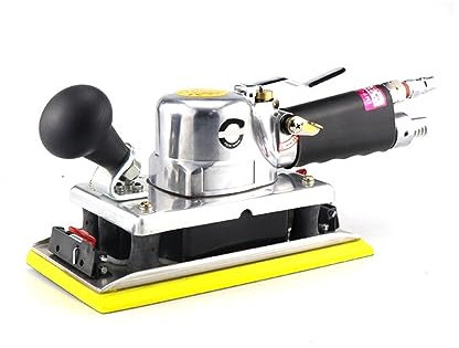 OTENC Exzenterschleifer, 116 * 216 mm pneumatischer Luft-Rechteckschleifer mit schalldämpfendem, glattem Chassis und Einstellbarer Geschwindigkeit für Metallverarbeitung, Holzbearbeitung und Polier