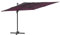 Homgoday Ampelschirm, Ampelschirm, LED, Bordeaux, 400 x 300 cm, Sonnenschirm, Sonnenschirm, Gartenschirm, Outdoor-Sonnenschirm, Strandschirm, Terrassenschirm, winddicht