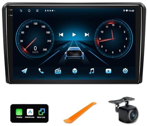 4+64GB Android 13 Car Stereo for Audi A3 8P 2008-2012 S3 2006-2012 RS3 2011-2012 with Wireless CarPlay Android Auto, 9 inch In-Cell Touch Screen GPS Navigation Bluetooth 5.4 WiFi SWC FM/RDS