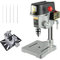 VoOqo Mini Table Electric Drill Press, 340W Multifunction Drill Press Floor Drill Stand, 6-Speed Speed Adjustment 40mm Scale Display for Home Diy Industry Work 0-4mm