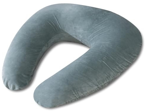 QUEEN ROSE Reading Pillow, Gaming Pillow for Lap Replacement Cover, Soft Velvet Green