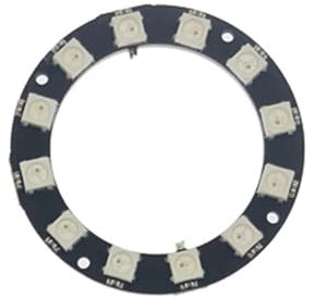 JRXFXEKW 1pcs DC5V WS2812 5050 RGB LED Round Ring 1 8 12 16 24 Bits SMD5050 RGB LED Full Color Lamp Light with Smart Integrated Drivers(12 Bits Ring)