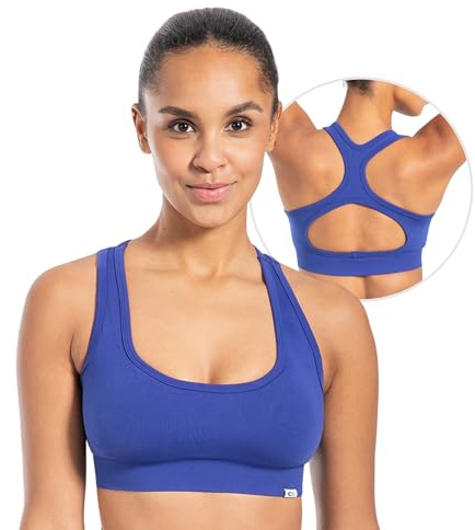 SMILODOX Sport BH Damen Louisa, Blickdicht Rutschfestes Sport Bra, Seamless Gerippter Stoff Crop Top, Shaped Fit ärmelloses Oberteil, Atmungsaktives Yoga Tank Top für Fitness, Gym & Alltag