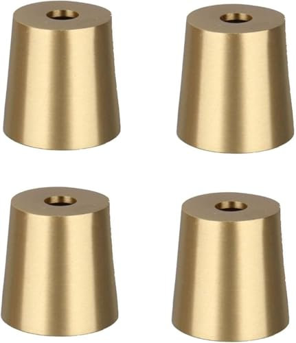 Furniture leg caps， Brass Conical Furniture Feet Set Suitable for Tables, Chairs, Stools, Sofas and Cabinets(30 * 25 * 48 * 1.3mm)
