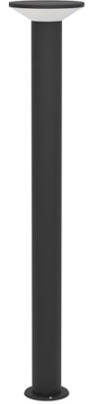 Eglo LED Outdoor Floor lamp Rigosa, Standing Light | Garden and Terrace Illumination, Pathway light in Black Metal White Plastic, warm white, IP44