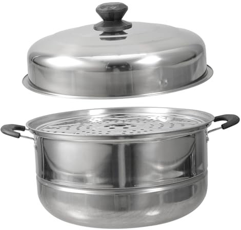 GALPADA 1 Pezzo piroscafo in acciaio inossidabile pentola per zuppa rivestito vaporiera impilabile Pentole e padelle pentole a vapore cottura pentola a vapore pentola a vapore per cucinare