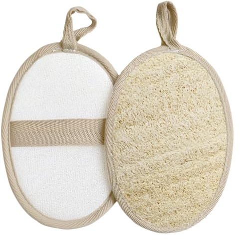 Natural Exfoliating Loofah Sponge Set for Shower and Bath Eco-Friendly Body Loofah Scrub for Smooth Skin 2 Pack Luffa Sponges