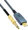 Wsdsgz Câble de connexion USB vers 1/4 pour guitare USB 2.0 vers 6,35 mm avec lumière LED 3 m
