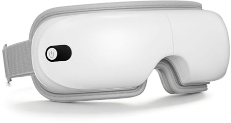 Eye Massager with Heat Compression and Music, Rechargeable Heated Eye Mask, Face Massager, Smart Sleep Eye Mask, Mothers Day Gifts for Mum, Gentle Eye Warmth Device for Comfort & Restful Sleep