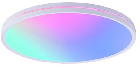 Luce a soffitto a LED intelligente, luce del soffitto a filo a filo a LED con remoto, lampada ambientale regolabile da 48 W per camera da letto, sala per bambini, sala da pranzo, cucina, bagno