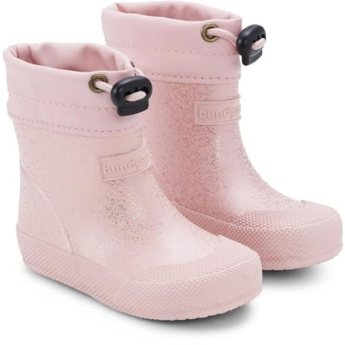 Bundgaard Flexible, leichte Barfuß- Gummistiefel Kurzschaft + Winterfutter MALIK in Old Rose Sparkle