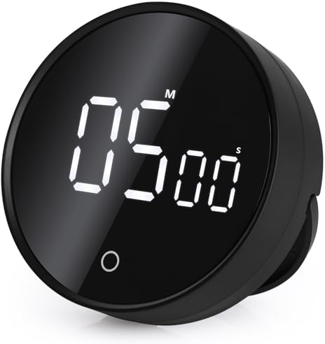 GeeRic Digitaler Küchentimer, Küche Timer mit LED Digital Display,Küchentimer Magnetisch, Eieruhr, Kurzzeitwecker für Home Classroom Gym Büro, Lautstärke einstellbare Produktivität Timer
