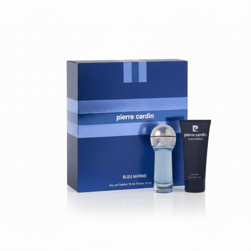 Pierre Cardin Coffret Homme Bleu Marine EDT 75ml + Gel Douche | Coffret Parfum Homme - Orientale Boisée - Notes Orientales & Boisées - EDT + Gel Douche