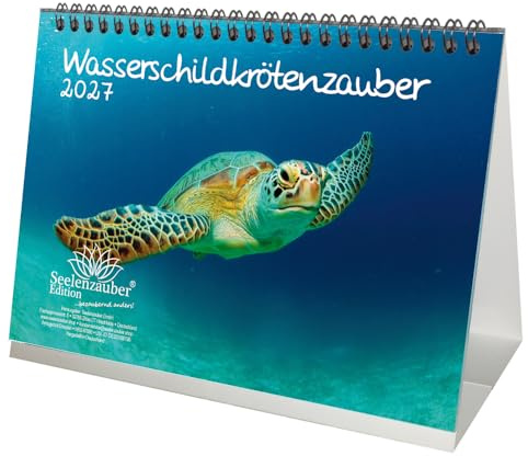 Wasserschildkrötenzauber DIN A5 Tischkalender für 2027 Wasserschildkröten - Seelenzauber