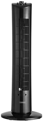 VonHaus 80 cm Turmventilator Schwarz, 70° Oszillierender Standventilator mit 2-H Timer, 3 Geschwindigkeiten Freistehend, 60W Elektrischer Ventilator mit Aromaschale für Schlafzimmer, Büro, Zuhause