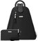 Baggallini Damen Metro Backpack with RFID Wristlet Handtaschen, Schwarz