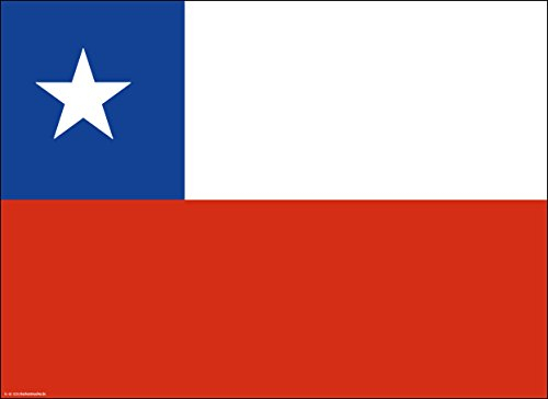 Tischsets | Platzsets - Chile Flagge - 10 Stück - hochwertige Tischdekoration 44 x 32 cm für chilenische Feiern, Mottopartys und Fanabende