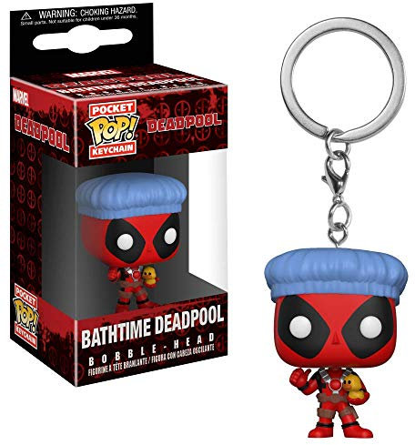 Funko Pocket Pop! Keychain: Marvel Deadpool Playtime: Deadpool Bathtime - Mini-Figurine en Vinyle à Collectionner Porte-clés Fantaisie - Cadeau de Noël - Idée de Cadeau - Produits Officiels