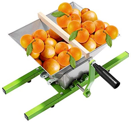 UISEBRT Broyeur à Fruits, Moulin à Fruits 7l avec Entonnoir et manivelle, Faire Cidre Broyeur (Moulin à Fruits 7L)