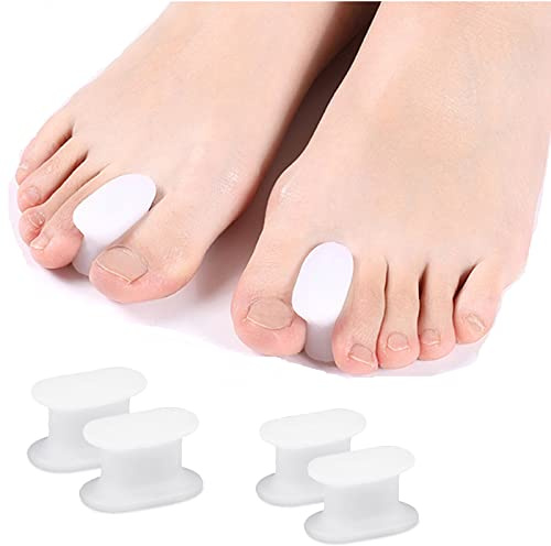 feifanshop Zehenspreizer Hallux Valgus, [4x] Zehentrenner Silikon-Entlasten Sie Ballen, Silikon Zehen Abstandhalter für überlappende Zehen
