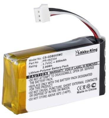 Akku-King Akku kompatibel mit GoPro PR-062334 - Li-Polymer 800mAh - für Hero +, Hero Plus, Hero HWBL1, CHDHA-301