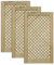 Gittertür Holztür natur 69 x 39,4 cm Schranktür Raumteiler Schiebetür für Regale, Schränke, Möbel | Kiefer Holz unbehandelt | Dreier Paket 3-er Pack