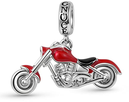 GNOCE Motorrad Anhänger Charms Anhänger Sterling Silber Massiver Biker Ketten Anhänger Passt Alle Armbänder und Halsketten Mode Schmuck für Damen Herren