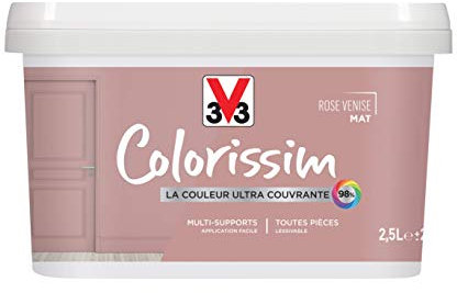 V33 Peinture multi-supports COLORISSIM® MAT Rose Venise MAT 2,5 L