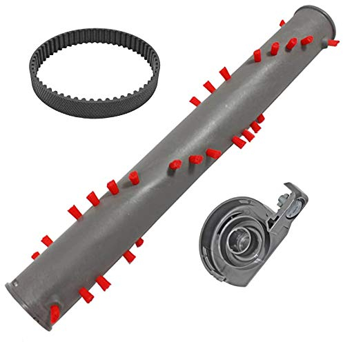 SPARES2GO Brush Bar Agitator Brushroll and End Cap Compatible with Dyson DC25 DC25i Vacuum Cleaner + Drive Belt