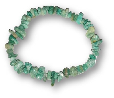 Splitter-Armbänder auf elastischen Zugband | Edelstein-Armband für Damen und Herren | Heilstein und Stretch-Armband (Amazonit)